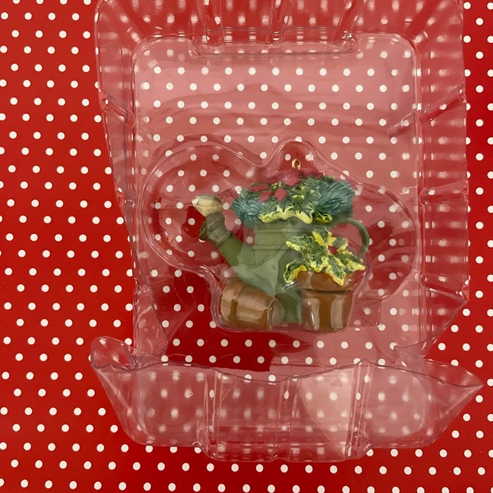 2004 HALLMARK Natures Sketchbook By Marjolein Bastin Poinsettias In Watering Can